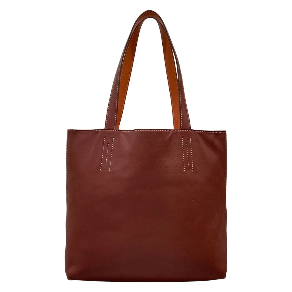 Hermès Double Sens 28 Tote Bag rouge ash Crevette